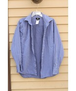Men&#39;s CALVIN KLEIN 100% Cotton Large Lg L  Multiple Blue Striped Shirt - $40.06 CAD