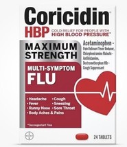 Coricidin HBP Maximum Strength Multi-Symptom Flu For Body Aches 10Ct - £11.40 GBP