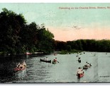 Canoe On Charles Fiume Boston Massachusetts Ma 1911 1907 DB Cartolina P25 - $3.03