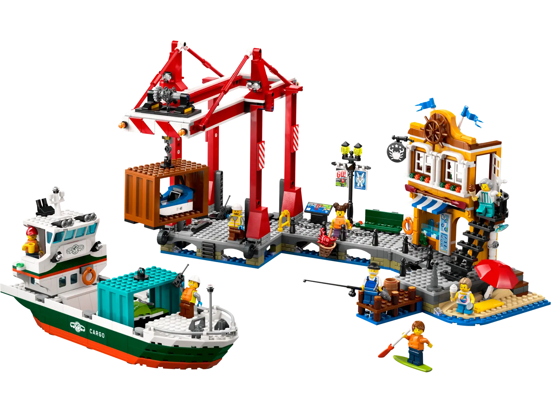 LEGO city 60422 Seaside Harbor with Cargo Ship - $245.00