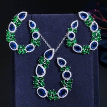 CWWZircons Unique Designer Multicolor CZ Ladies Jewelry Sets Big Cubic Zirconia  - £36.90 GBP