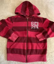 Arizona Boys Red Striped Vintage Long Sleeve Hoodie Medium 8 - £7.43 GBP