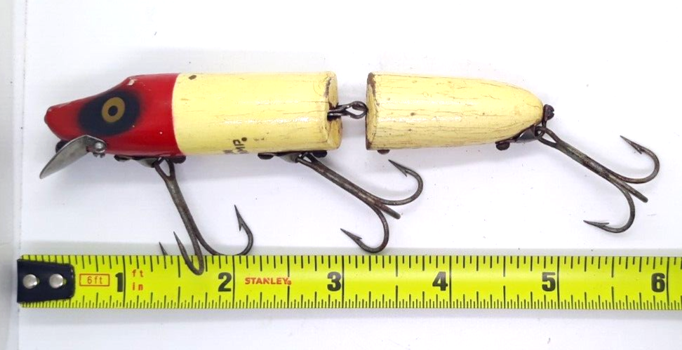 Heddon Vintage Fishing Lure Red White Joint and 14 similar items Heddon Vintage Fishing Lure Red White Joint and 14 similar items