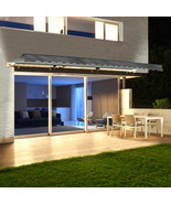 Aleko Motorized LED 13 x 10 ft. Half Cassette Retractable Awning Grey - $19,401.79 MXN