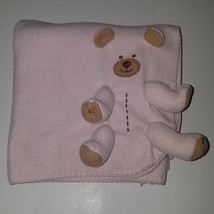TY Pink Teddy Bear Baby Blanket Lovey 3D Plush Snoozie 2004 (wash wear as is) - £19.53 GBP
