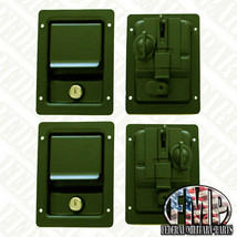 4 Dual Locking INTERIOR/EXTERIOR X-door GREEN handles fits HUMVEE M998 - $350.96