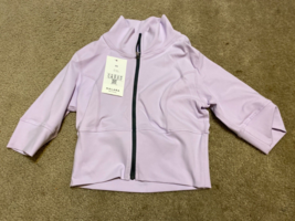 Halara Stand Collar Half Sleeve Zip Front Cropped Golf Sports Top Purple Sz XS - £16.26 GBP