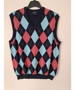 Brooks Brothers 346 Argyle Sweater Vest 100% Surima Cotton Men&#39;s Size L - $16.83