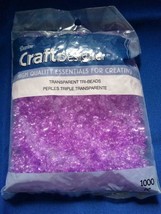 Darice Tri-beads transparent purple 1000 pcs new Kids craft supplies lot - £6.20 GBP