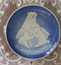 Mothers Day 1974 Copenhagen Porcelain B&amp;G Mors Dag Blue/White Collector ... - $7.91