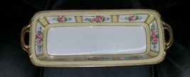 Handpainted Nippon Dish Circa 1911 Floral Japan Roses Approx 12-1/2&quot; Long - £19.60 GBP