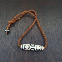Collier pendentif vintage amulette agate rouge perles tibétaines de l&#39;Hi... - $2,132.86 MXN