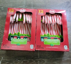 (2) Brach's Red & White PepperMint Candy  Canes, 5.3 Oz. 12 ct. Christmas - $14.73