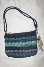 NWOT The Sak blue crocheted Handbag Purse Shoulder bag - £19.52 GBP