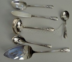 ROGERS ORIGINAL silverplate AVALON CABIN flatware 6pc SERVING HOSTESS shiny - £51.52 GBP