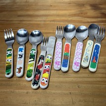 Lot Of Vintage Kids Silverware Barbie Spoof Fork Knife Veggie Tales 1999 Earlier - £29.84 GBP