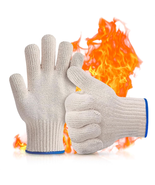 Heat Resistant Gloves - BBQ Gloves Heat Resistant Cooking Oven Gloves wi... - £11.39 GBP