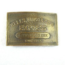 Vintage Wells Fargo Express Sutter Creek California Belt Buckle Brass to... - $19.99