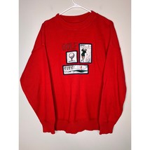 1980s Cotton Golfing Country Club Patchwork Grandpa Resort Retirement Sw... - $28.00