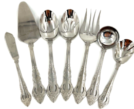 Reed &amp; Barton MAJESTY Glossy 18/10 Stainless Flatware HOSTESS SERVING Lo... - $118.79
