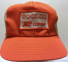 Vtg Toolco Tlc Century Orange Mesh Trucker Snapback Hat Tools Garage Mac... - $39.59