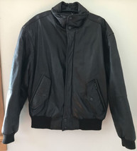 Vintage 80s Members Only Brown Leather Bomber Jacket Cafe Racer 40 48&quot; C... - $158.39