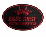 Black Red Best Ever Saddle Pads Rodeo Embroidered Self Stick On Sponsor ... - $13.20