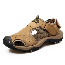 Men Shoes Summer Men Sandals Fashion Sandals Khaki 7 - £30.86 GBP