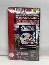 Party Animal NFL New England Patriots Embroidered 44” X 28” Outdoor Bann... - $24.70