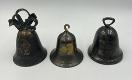 Lot Of 3 Bells - 1992 Kirk Stieff Musical Silver Plated Bell Christmas &amp; Others - £20.85 GBP