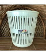 VTG Click Design Round Paper Basket Plastic Bin Wastebasket Container Wh... - $190.39 MXN