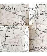 Map Coal Outcrops 1875 Geological Pittsburgh Coals Pennsylvania Victoria... - £156.44 GBP