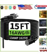 Weather-Resistant Heavy Duty 15 ft Extension Cord - Perfect for All Seasons - $280.06 MXN