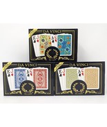 DA VINCI Poker Size Jumbo Index 100% Plastic Playing Cards Collection (3... - £37.75 GBP