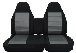 Truck seat covers Fits 1997-2003 Ford F150 40-60 highback W/console blk ... - $107.99