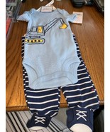 carters preemie boy Digger Construction Pants And Shirt - $23.67