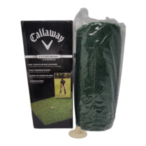 Callaway 1&#39; x 2&#39; Golf Hitting Mat W/ Box &amp; Rubber Tee Holder Indoor Outdoor - £18.91 GBP