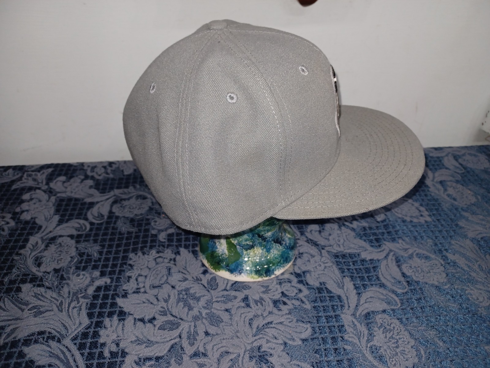 Cleveland Indians Grey Gray Wahoo New Era 59FIFTY Fitted Cap Hat 7 3/4 Item image 2