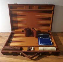 Vintage Roberts SF Backgammon Game Case Briefcase Travel Fred Complete S... - $42.06