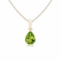Authenticity Guarantee 
Peridot Solitaire Pendant in 14K Yellow Gold (Grade- ... - £409.60 GBP