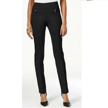 Style &amp; Co Womens Small Long Deep Black Zip Pockets Skinny Pants Jeans N... - $24.49