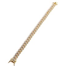 Hip Hop Copper 9mm Micro Pave CZ Cuban Link Bracelet Cubic Zircon Mens Punk  7in - £39.00 GBP