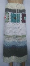 Unique Crochet Skirt Size XS-L Handmade Granny Square Skirt Cuadros de l... - $338.84 CAD
