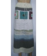 Unique Crochet Skirt Size XS-L Handmade Granny Square Skirt Cuadros de l... - $4,704.19 MXN