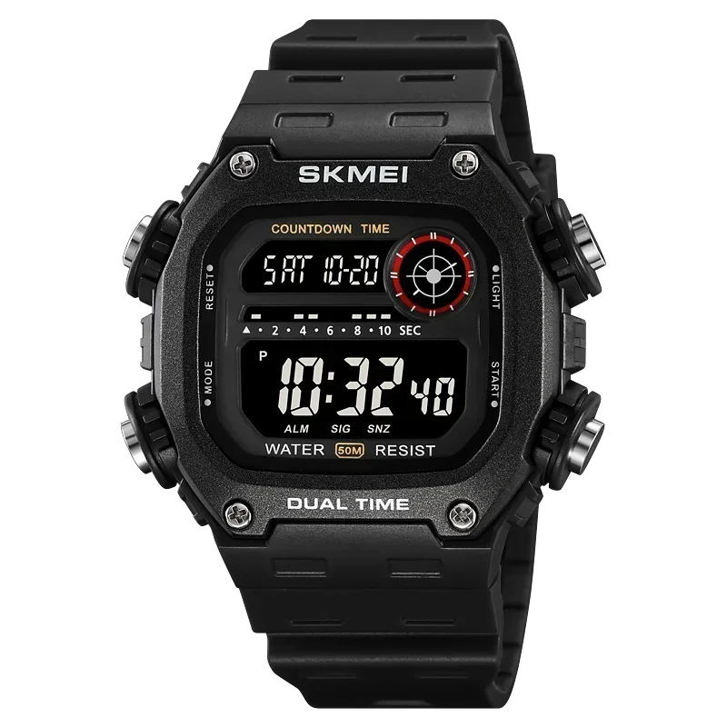 Wristwatch Alarm montre homme Back Light Dightal Countdown Sport Watches... - £14.55 GBP