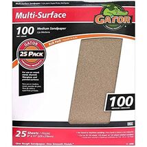 Gator 9&quot; x 11&quot; Multi-Surface Sanding Sheets, 100 Grit, 25 Pack - $33.48 CAD