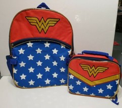 Wonder Woman Backpack and Lunchbox School Bag DC Comics Adjustable Straps - £22.08 GBP