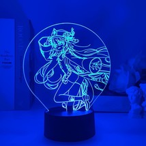 Anime Lamp Genshin Impact Game Figure Hu Tao 3D Led Night Lights Birthday Gaming - £20.53 GBP