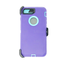 For I Phone 7 Plus/8 Plus Heavy Duty Case w/Clip Light PURPLE/TEAL - $8.56