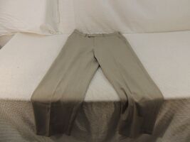 Perry Ellis Pleated Dress Pants Men's 34x32 99% Polyester 1% Rayon Tan 5... - $10.19